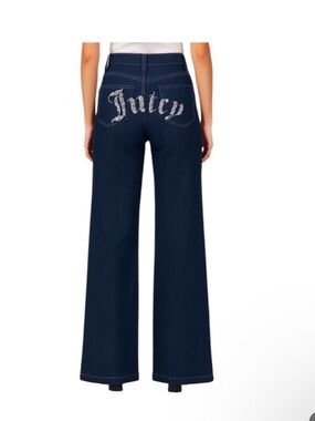 Juicy Couture Men's Straight Jeans in Navy Blue